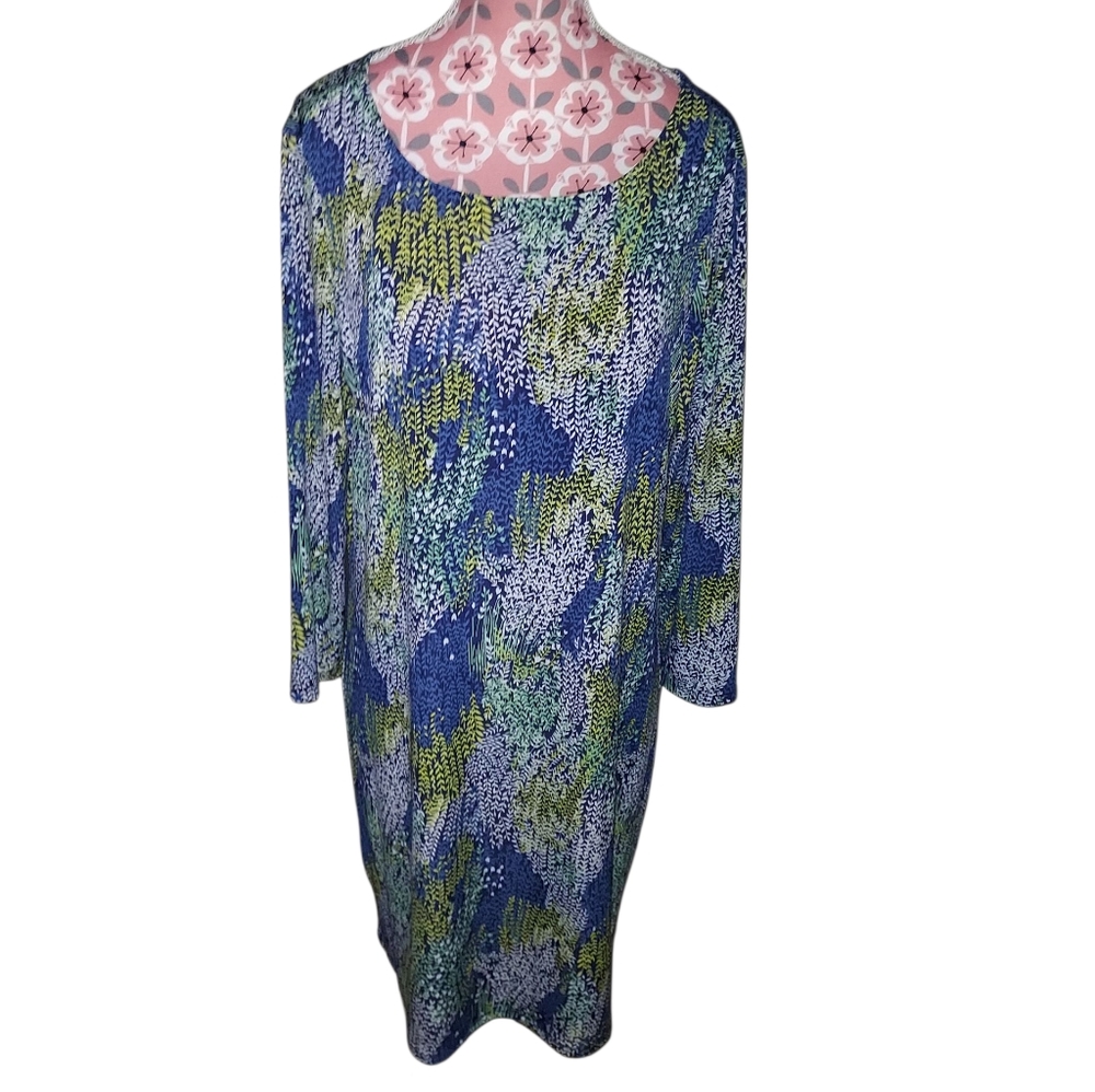 🩵 BCBG MAXAZRIA Printed Shift Dress NWOT Size M